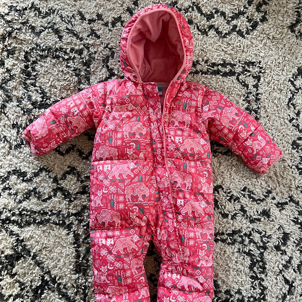 Columbia Snuggly Bunny Baby Bunting Feather Down Snowsuit